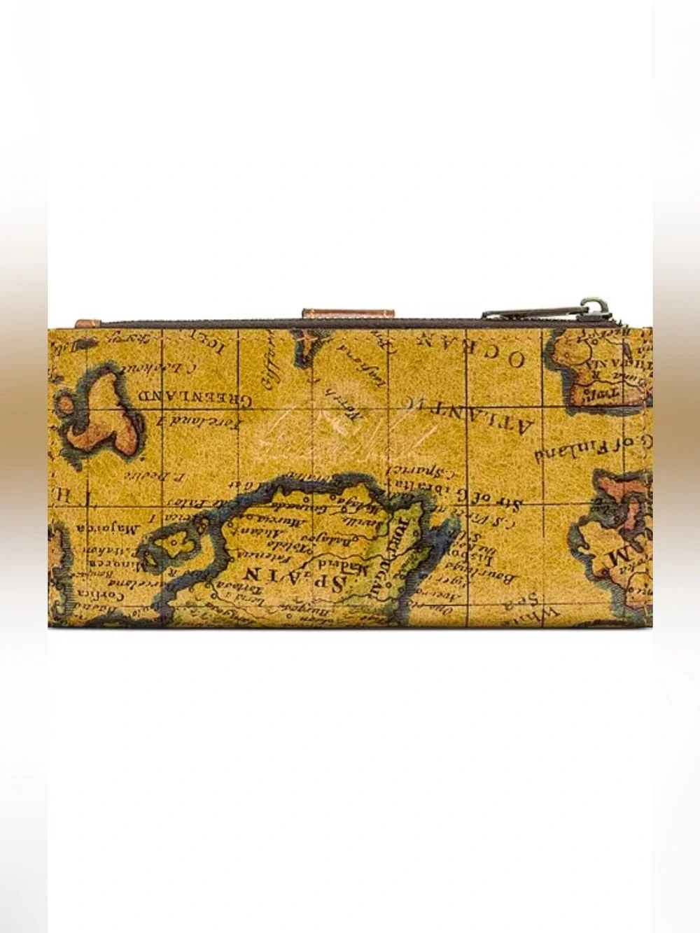 Patricia Nash Nazari Leather Mini Wallet European Map